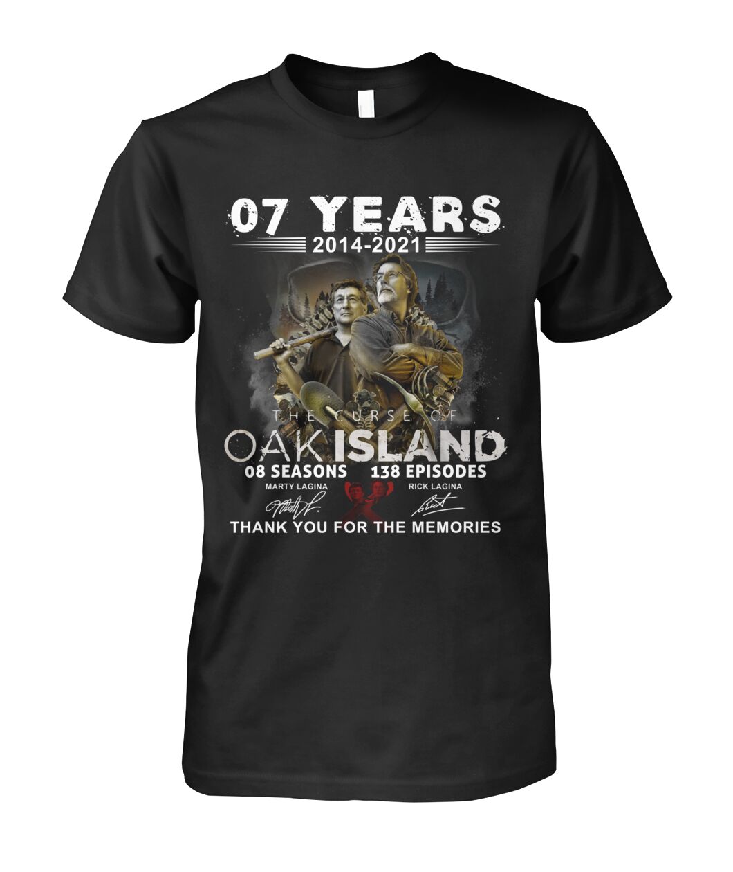 07 years 2014 2021 OAK island 08 seasons thank you for memories shirt as