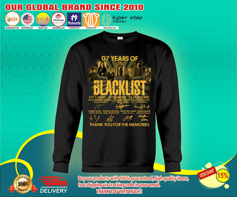 07 years of the Blacklist shirt
