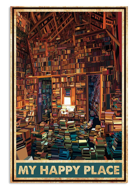 Library my happy place poster