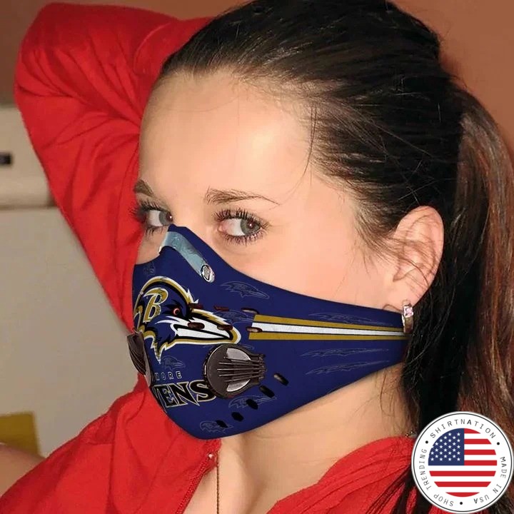 Baltimore ravens filter face mask