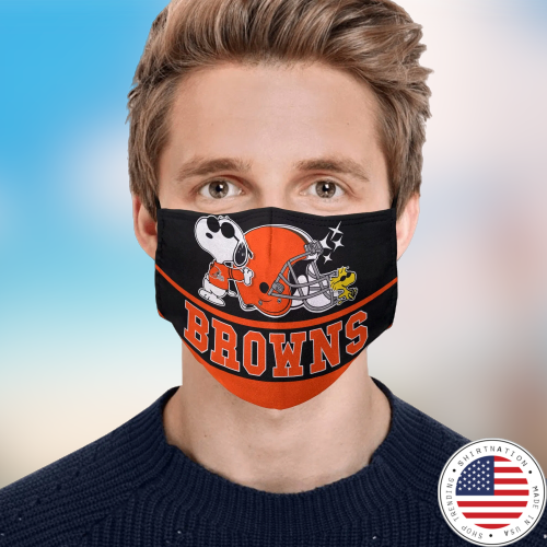 Snoopy Cleveland Browns Face Mask
