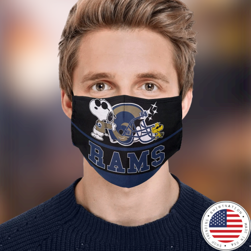 Snoopy Los Angeles Rams Face Mask