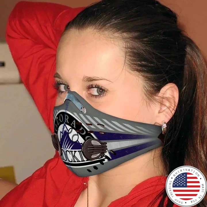 Colorado rockies filter face mask
