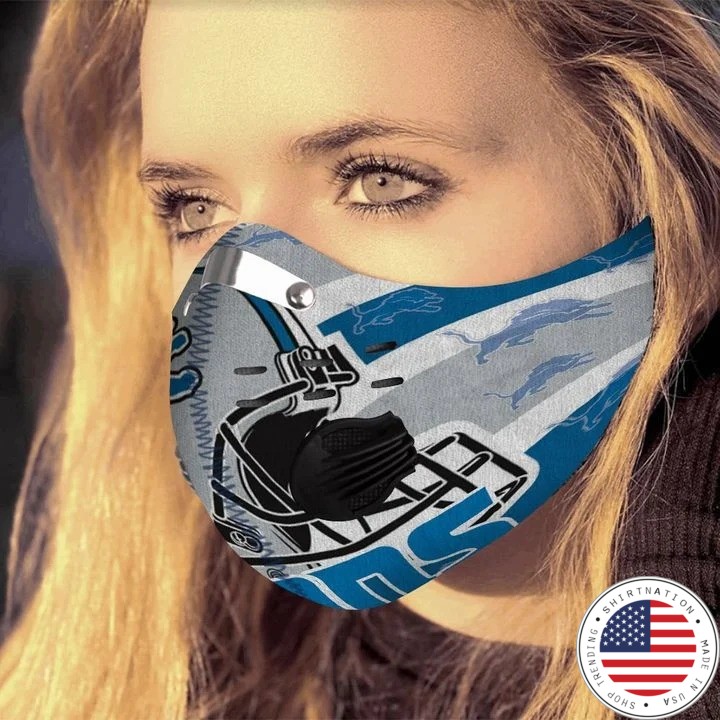Detroit Lion filter face mask