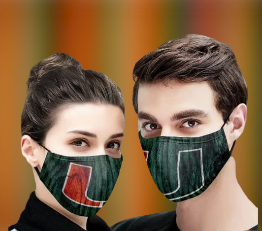 Miami Hurricanes face mask