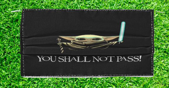 Baby Yoda you shall not pass face mask