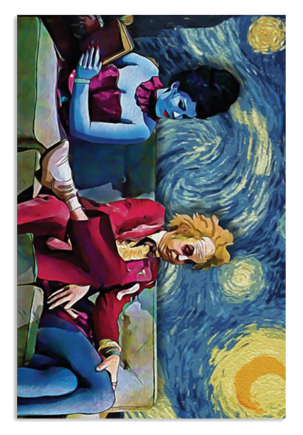 Beetlejuice starry night poster
