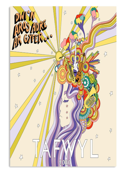 Tafwyl dwi'n aros adre ar gyfer poster