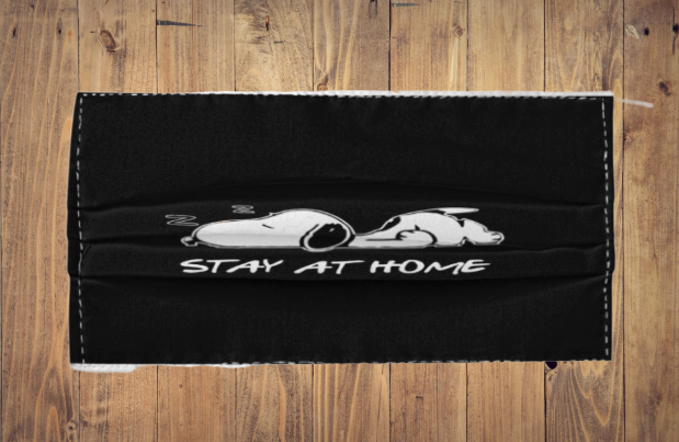 Snoopy stay at home face mask