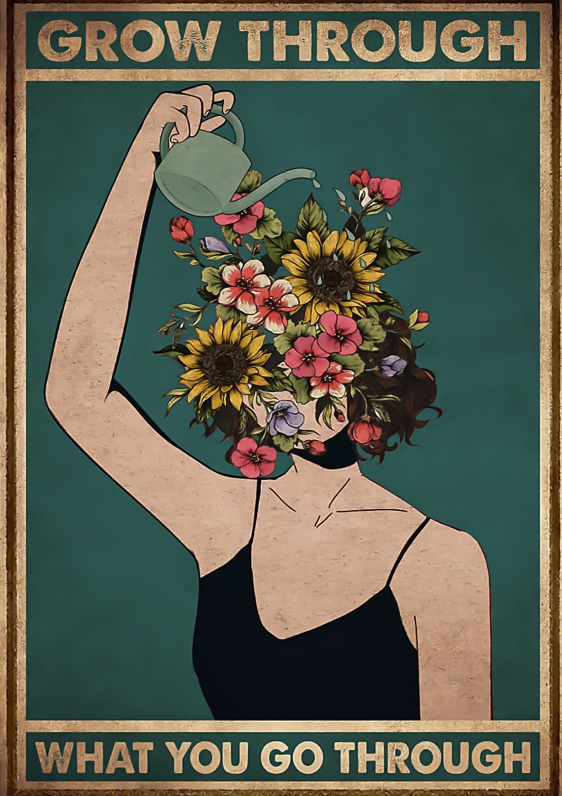 Mental grow through what you go through poster
