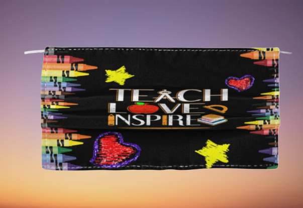 Teach love inspire face mask