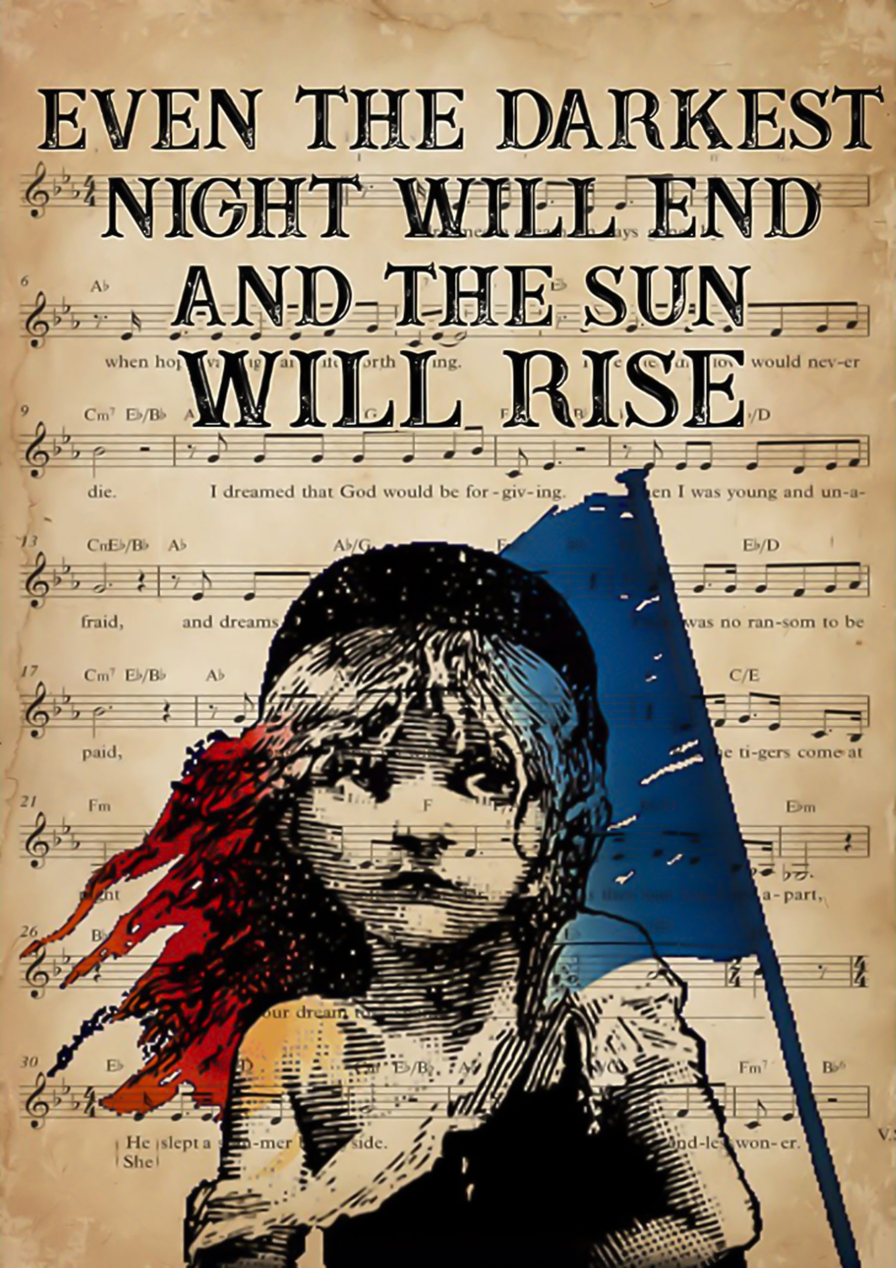 Even the darkness night will end and the sun will rise poster