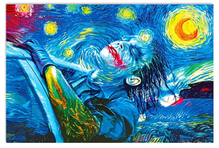 Joker starry night poster