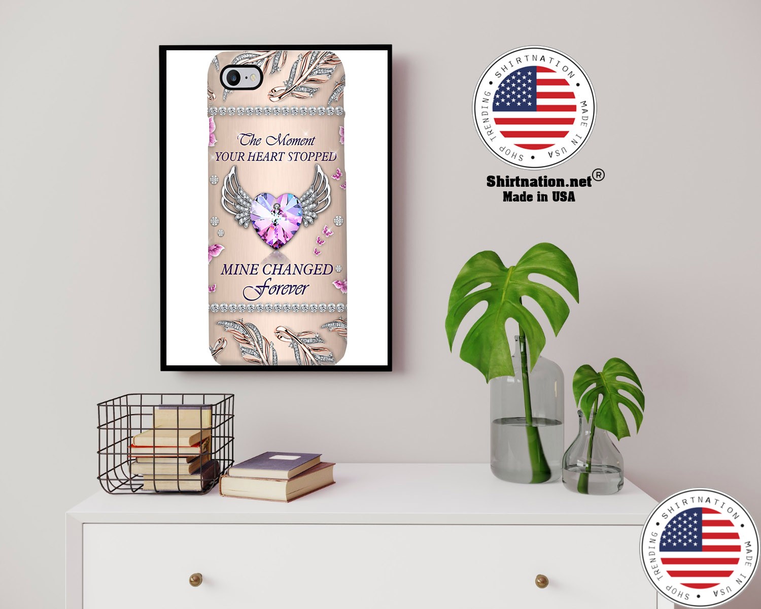 The moment your heart stopped mine changed forever phone case 14