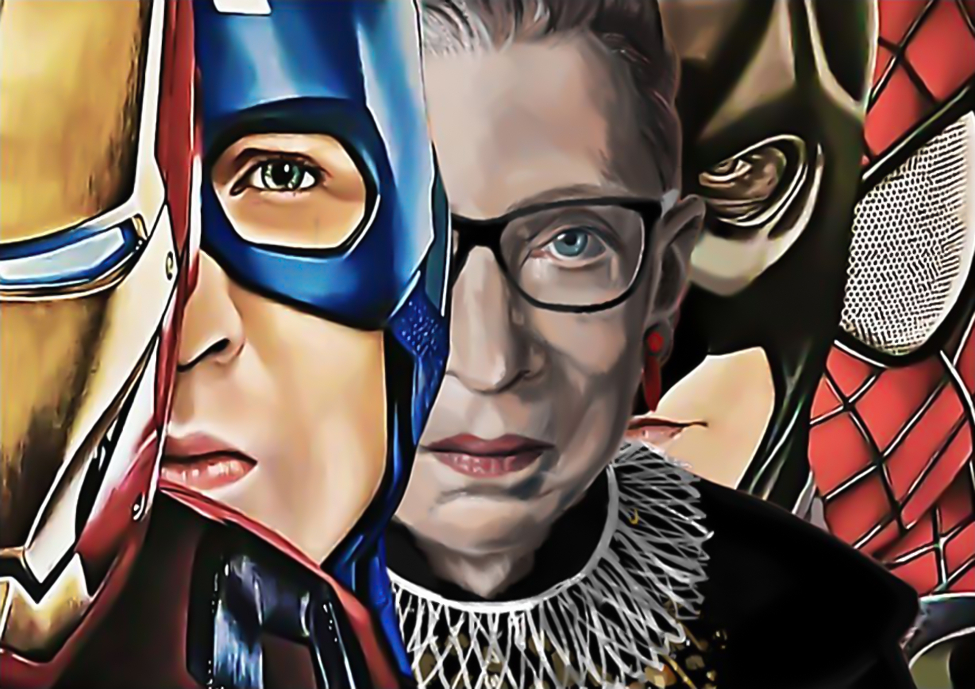 Ruth Bader Ginsburg super heroes poster
