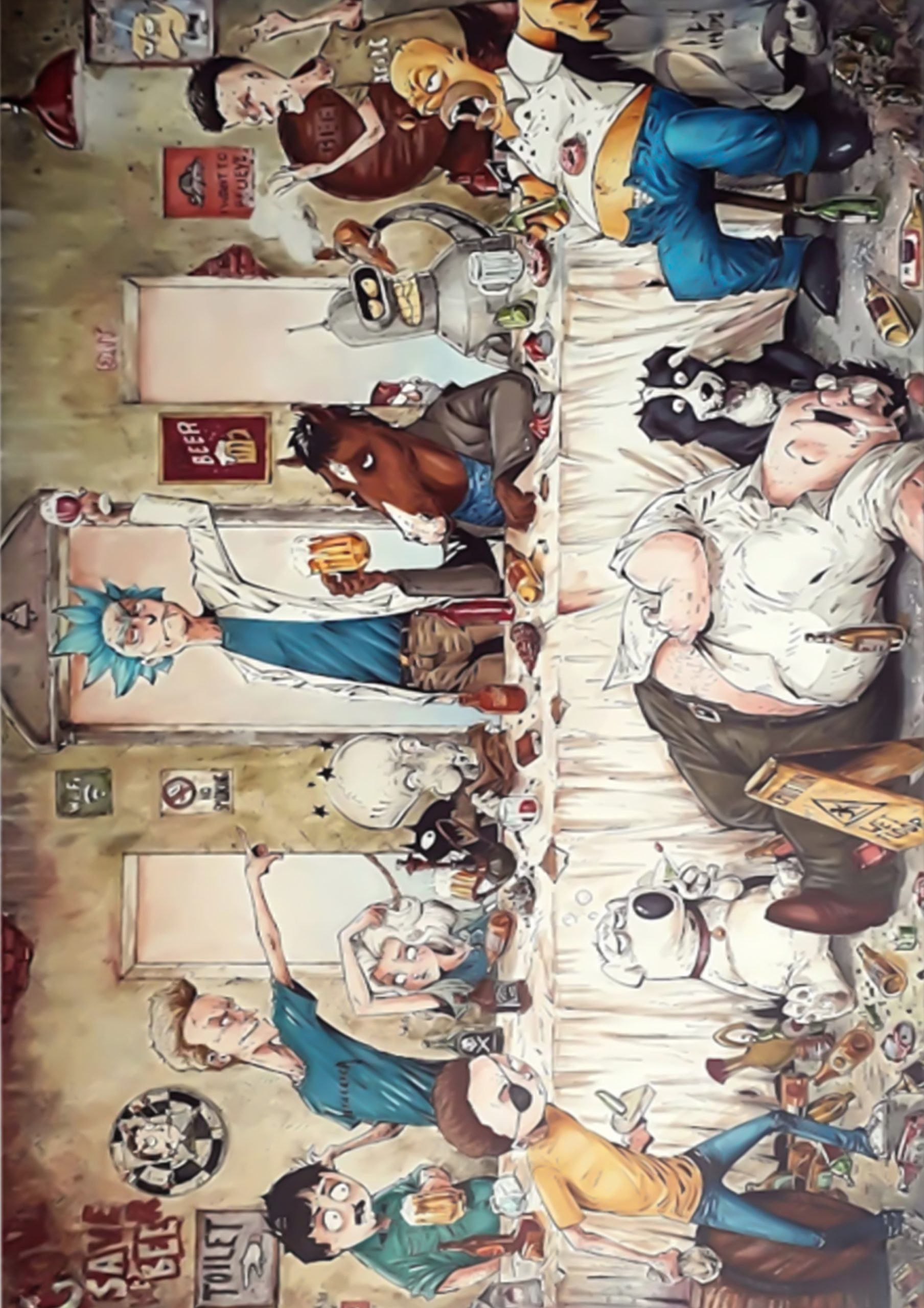 Rick and Morty and Beavis and Butthead and South Park and others poster