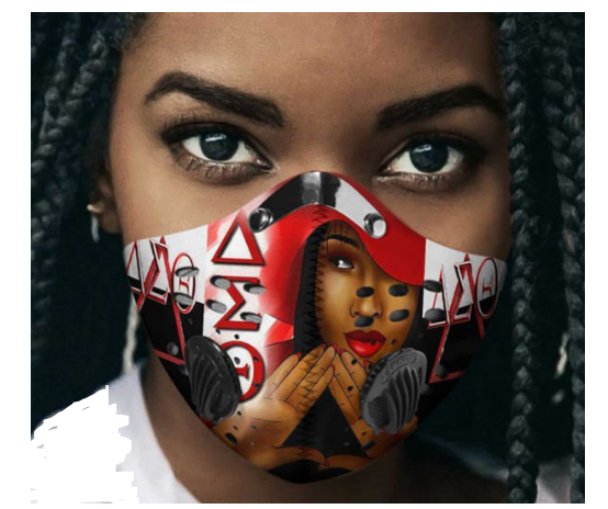 Delta sigma theta sorority face mask