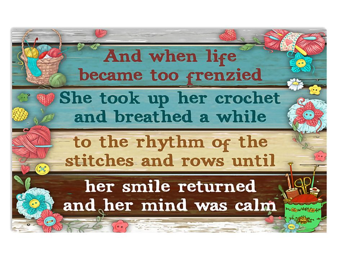 And when life became too frenzied poster