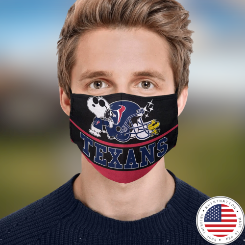 Snoopy Houston Texans Face Mask