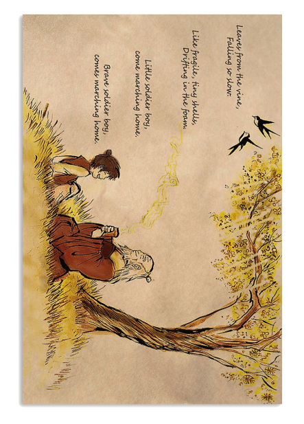 Leaves from the vine falling so slow poster