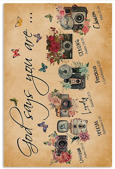 Photography god says you are unique poster