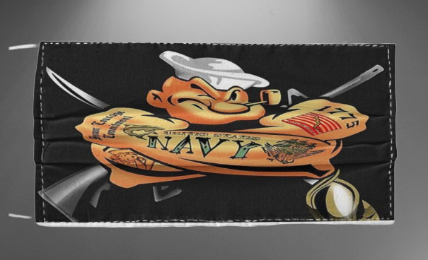 Popeye navi united states face mask