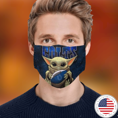 Baby Yoda Colts Face Mask
