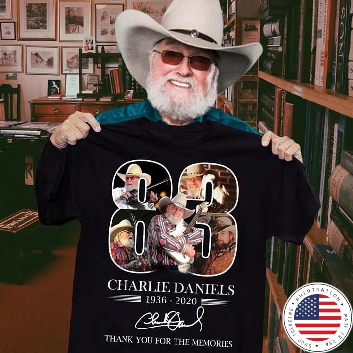 83 year Charlie Daniels 1936 2020 thank you for the memories shirt