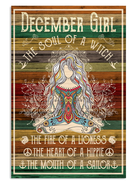 Yoga december girl the soul of a witch poster