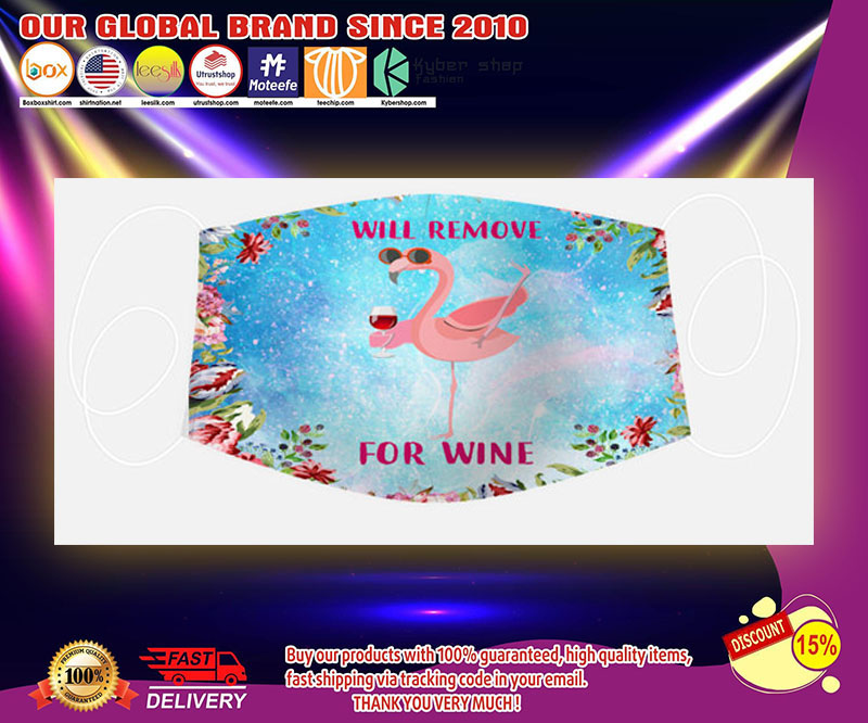 A Flamingo wil remove for wine face mask
