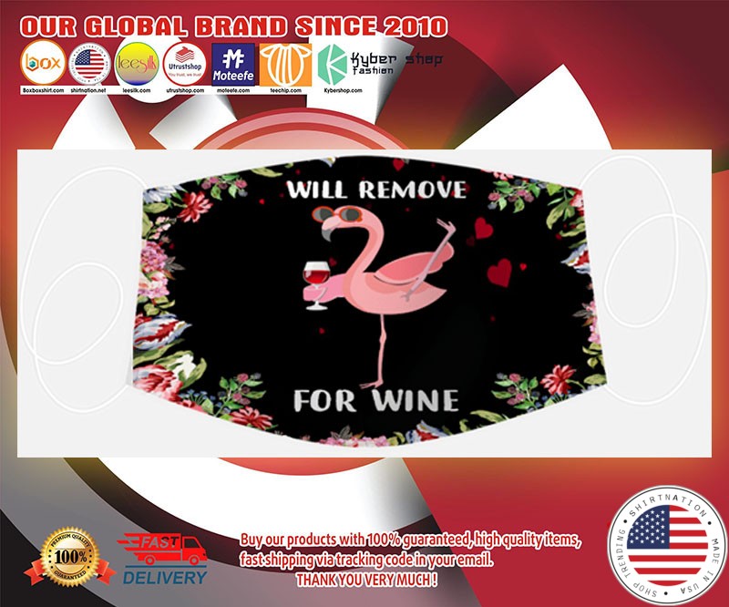A Flamingo wil remove for wine face mask