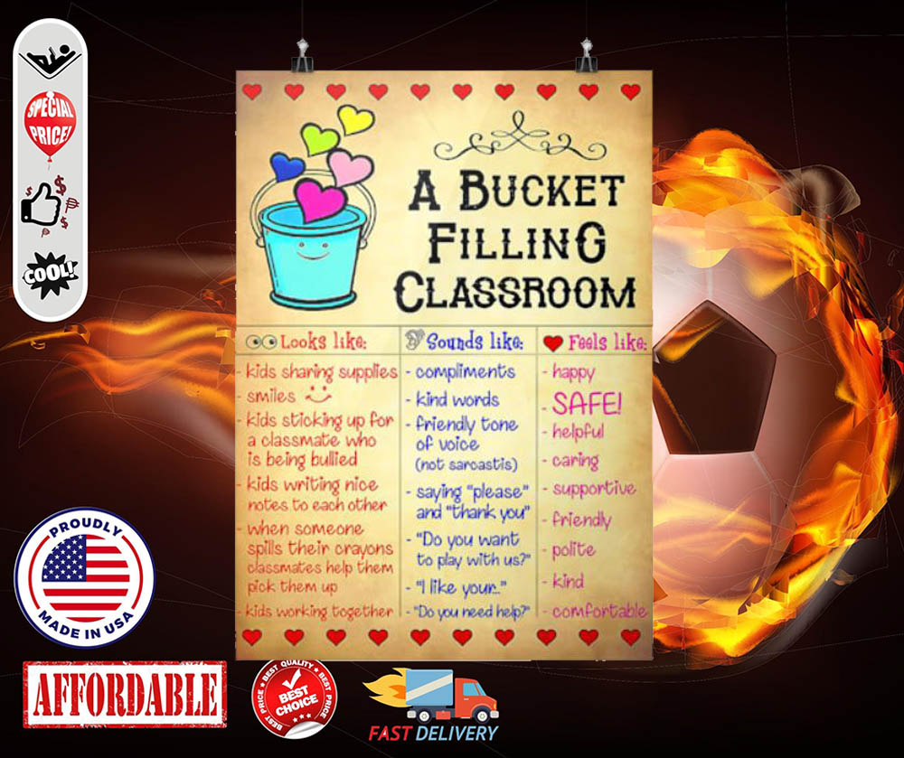 A bucket filling classroom poster