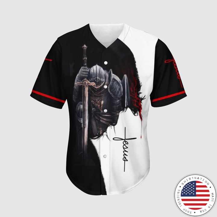 A child of god a man of faith a warrior of christ baseball jersey2