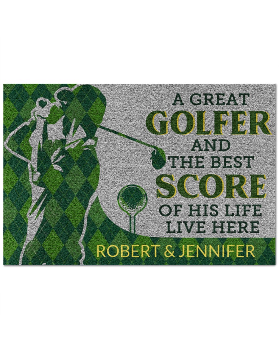 A great golfer and the best score of his life live here doormat