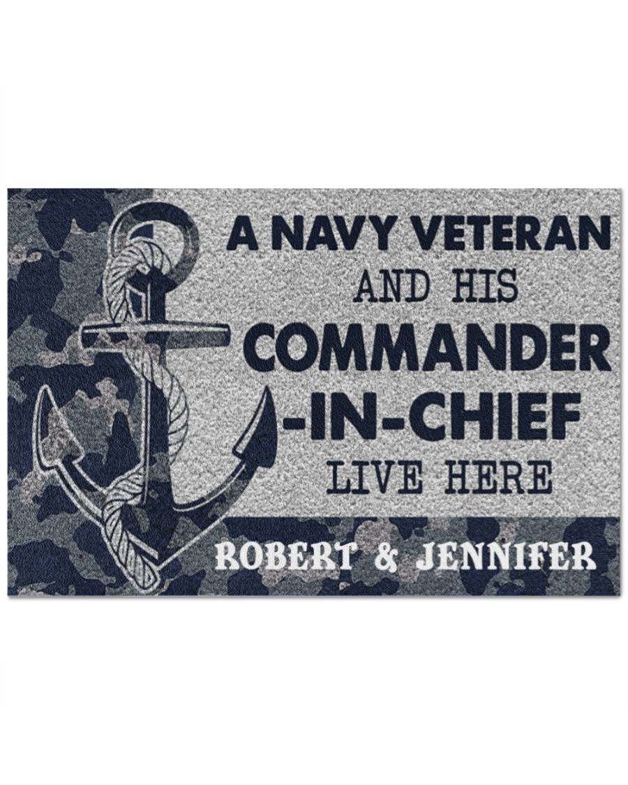 A navy veteran and his commander in chief live here doormat