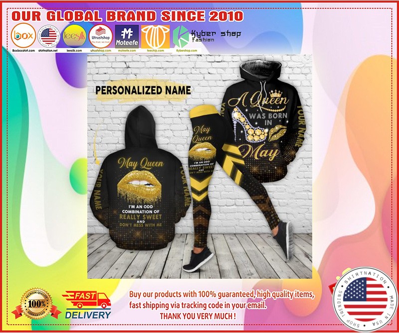 A queen was born in May custom name hoodie and legging 4