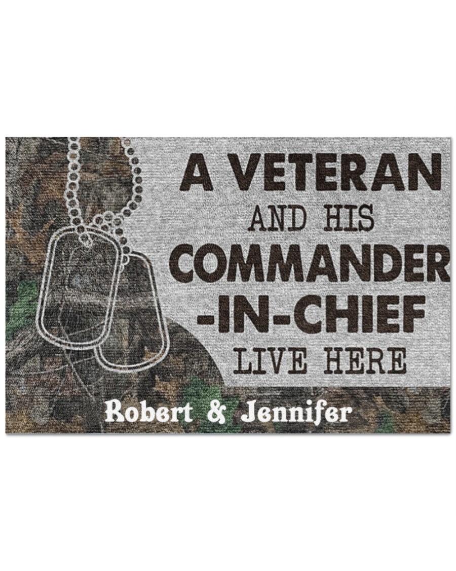 A veteran and his commander in chief live here doormat