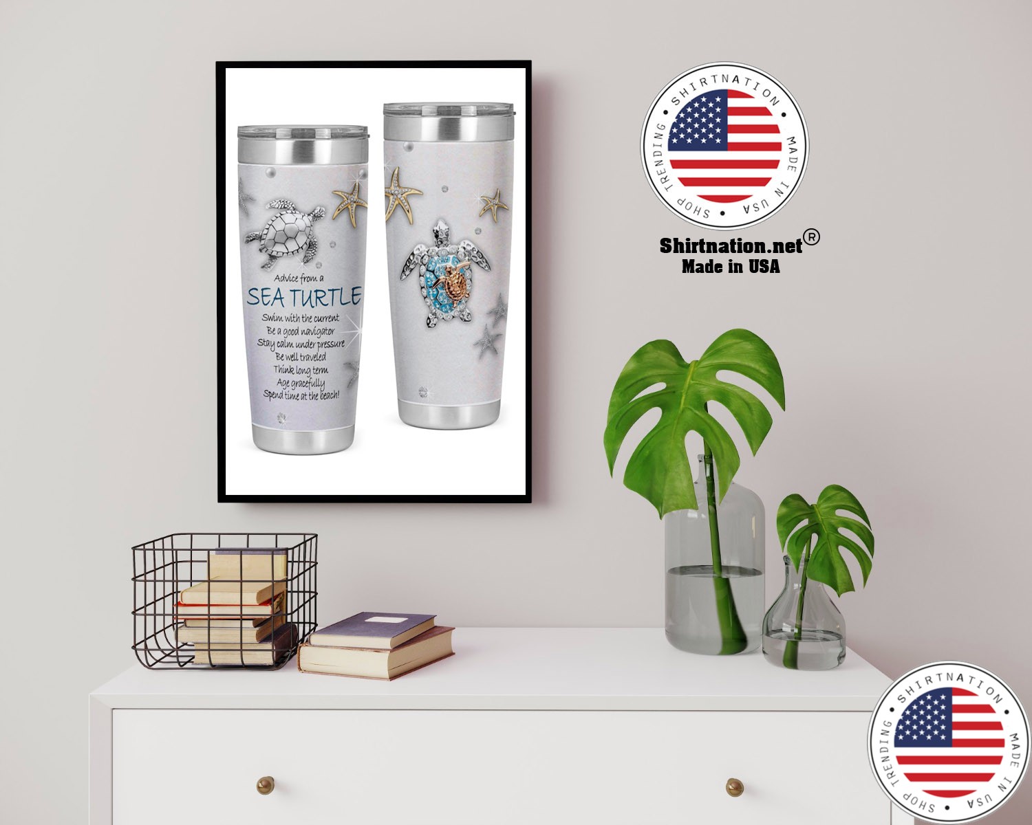 Advice from a sea turtle swim with the current be a good navigator tumbler 13