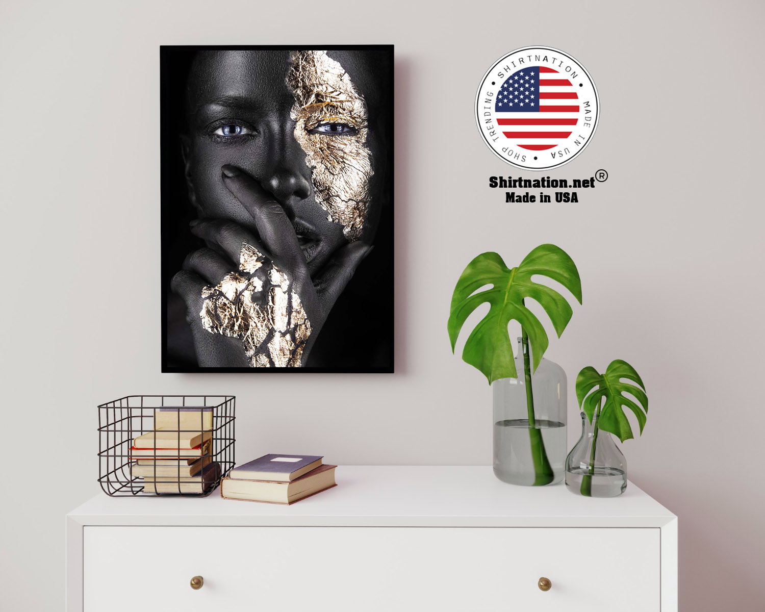 African Black and gold woman poster 14