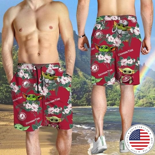 Alabama Crimson Tide And Yoda Hawaiian And Beach Short3