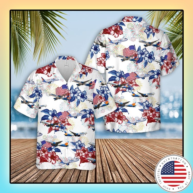 Allegiant Air Boeing 757 204 4th Of July Hawaiian Shirt4