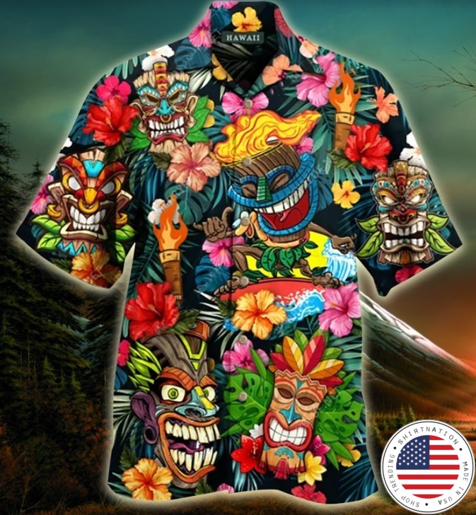 Aloha tiki tiki hawaiian shirt 4