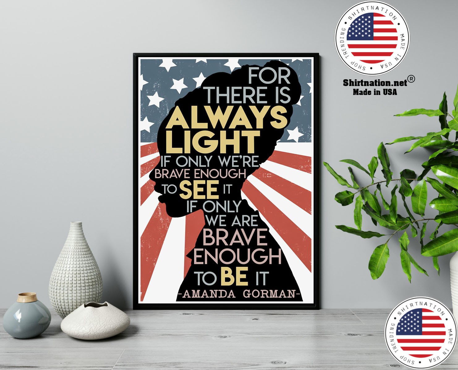 Amanda Gorman American flag the hill we climb poster 13