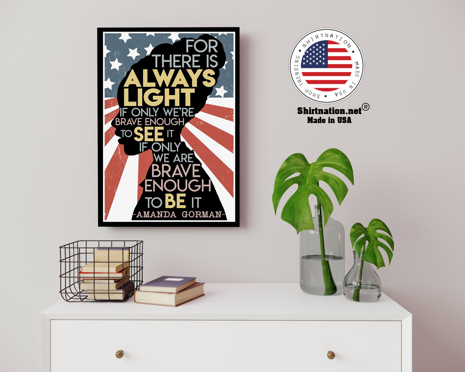 Amanda Gorman American flag the hill we climb poster 14