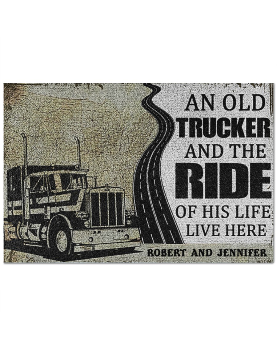 An old trucker and the ride of his life live here doormat