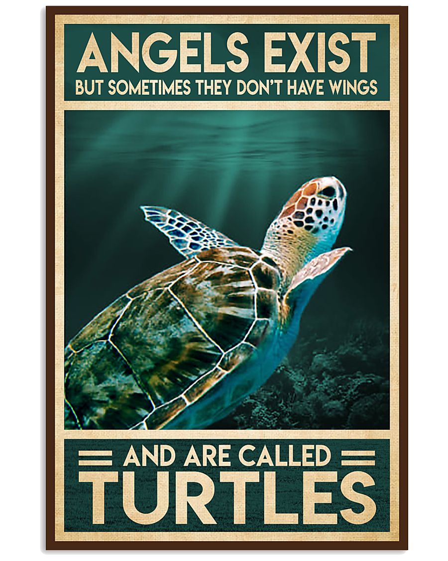 Angels exist but sometimes they don't have wings and are called turtles poster