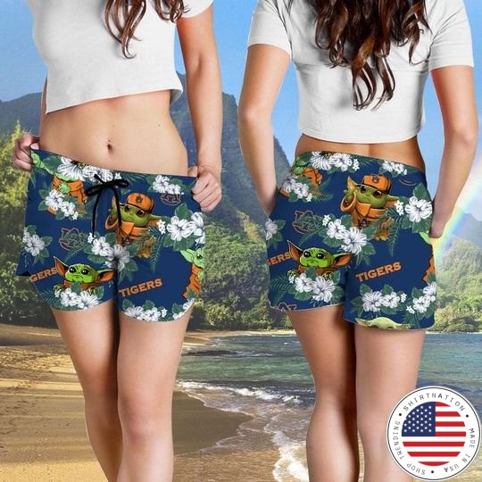 Auburn Tigers And Yoda Hawaiian And Beach Short4