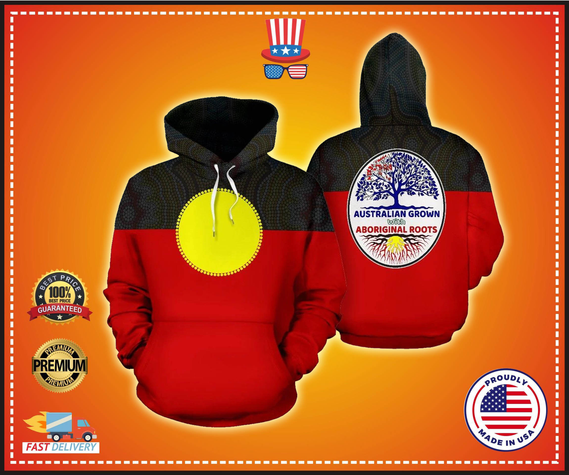 Australian grown with aboriginal roots 3d hoodie