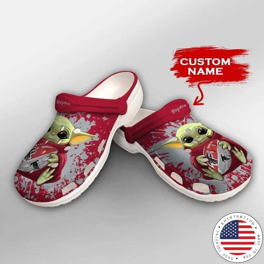 Baby Yoda Atlanta Falcons custom name crocs crocband clog2