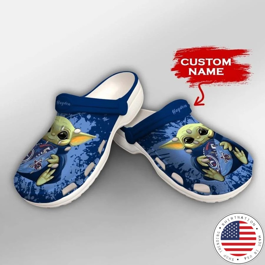 Baby Yoda Tennessee Titans custom name crocs crocband clog2